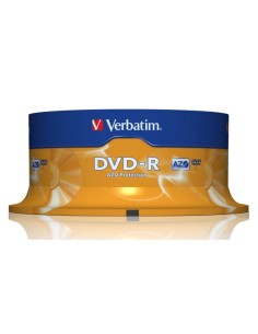 Confezione da 25 DVD-R Verbatim 16x 4.7GB 120 mn