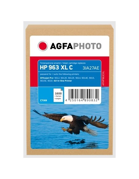 ORIGINALE Agfa Photo Cartuccia d'inchiostro ciano APHP963CXL 1600 Pagine