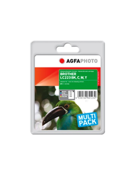 ORIGINALE Agfa Photo Multipack nero / ciano / magenta / giallo APB223SETD  Agfa Photo LC223VALBPDR