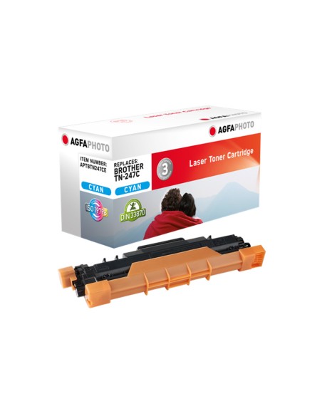 ORIGINALE Agfa Photo toner ciano APTBTN247CE  ~2300 pagine compatibile con Brother TN-247C