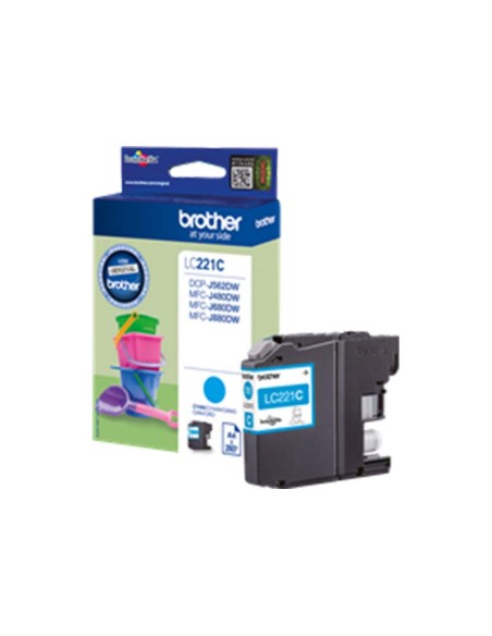 ORIGINALE Brother Cartuccia d'inchiostro ciano LC221C LC-221 ~260 pagine 3.9ml