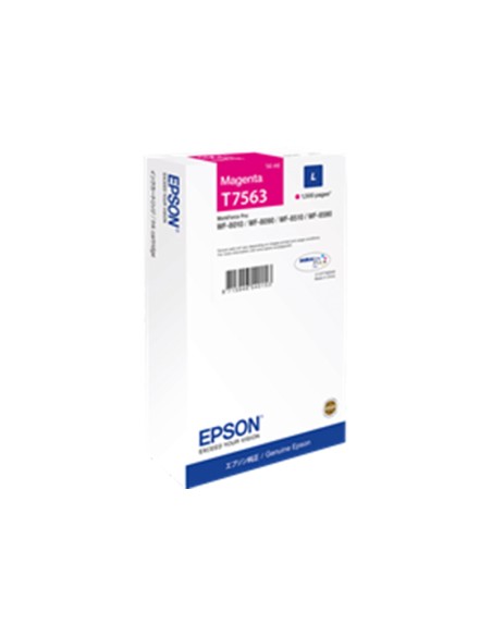 ORIGINALE Epson Cartuccia d'inchiostro magenta C13T756340 T7563 ~1500 pagine 14ml