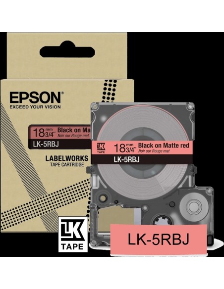 ORIGINALE Epson Nastro nerosuRosso LK-5RBJ C53S672072