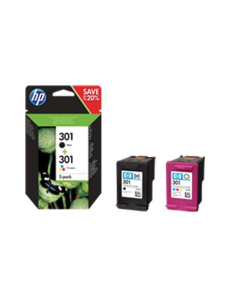 ORIGINALE HP Multipack nero / tricromia N9J72AE 301 2x inchiostro HP 301: 1x CH561EE + 1x CH562EE