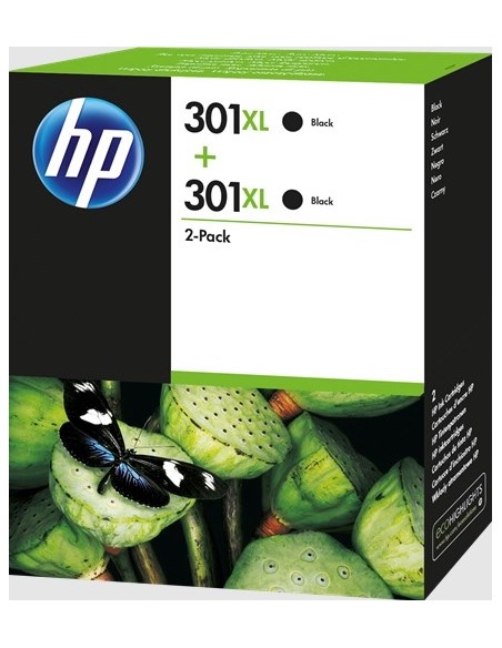ORIGINALE HP Value Pack nero D8J45AE MCVP 301 XL