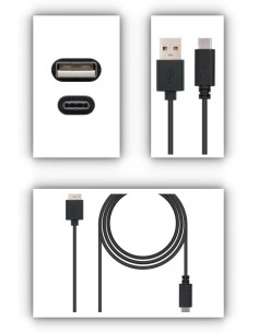 CAVO DA TIPO C (USB-C) MASCHIO USB-A MASCHIO 1 METRO NERO