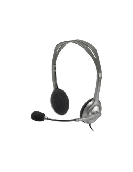 ORIGINALE Logitech Stereo Headset H110 Cuffie Nero/Argento