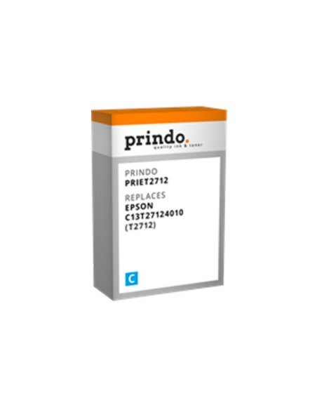ORIGINALE Prindo Cartuccia d'inchiostro ciano PRIET2712  ~1100 pagine 14ml alternativa per Epson T2712 (C13T27124010)