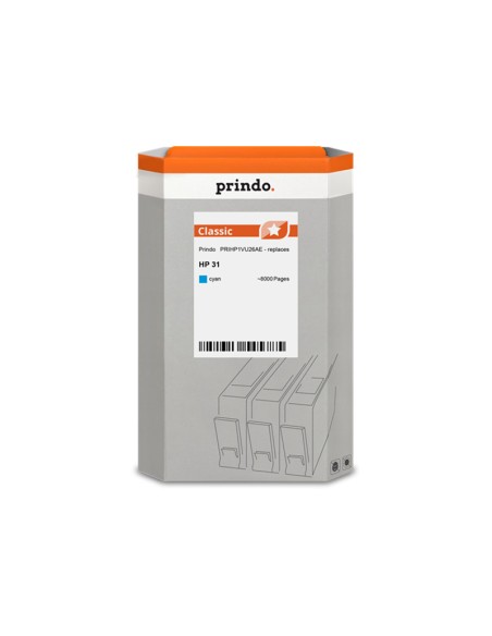 ORIGINALE Prindo Cartuccia d'inchiostro ciano PRIHP1VU26AE compatibile con HP 31 (1VU26AE)