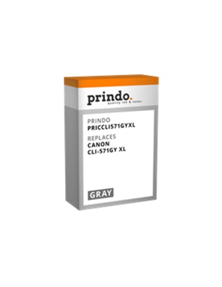 ORIGINALE Prindo Cartuccia d'inchiostro Grigio PRICCLI571GYXL  11ml compatibile per Canon CLI-571gy XL (0335C001)