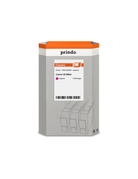 ORIGINALE Prindo Cartuccia d'inchiostro magenta PRICGI590M compatibile con Canon GI-590m (1605C001)