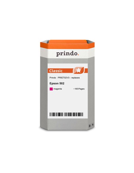 ORIGINALE Prindo Cartuccia d'inchiostro magenta PRIET02V3 compatibile con Epson 502 (C13T02V34010)