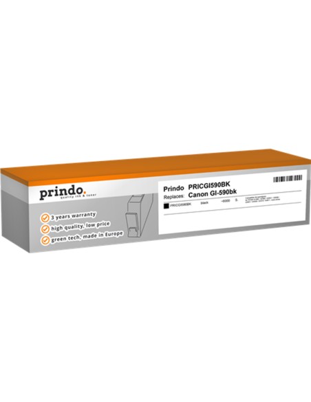 ORIGINALE Prindo Cartuccia d'inchiostro nero PRICGI590BK compatibile con Canon GI-590bk (1603C001)