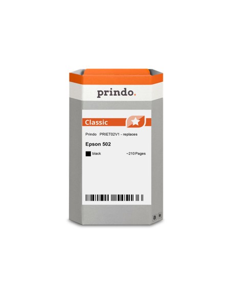 ORIGINALE Prindo Cartuccia d'inchiostro nero PRIET02V1 compatibile con Epson 502 (C13T02V14010)