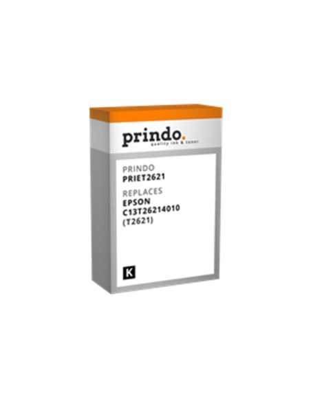 ORIGINALE Prindo Cartuccia d'inchiostro nero PRIET2621  ~500 pagine 12.1ml alternativa per Epson T2621 (C13T26214010)